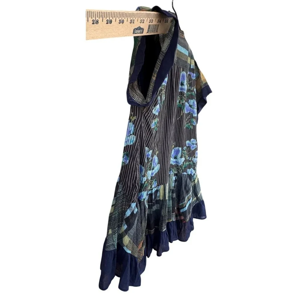 Free People Agnes Short Sleeve Ruffle V Neck Printed Floral Mini Dress .XS - Picture 7 of 10